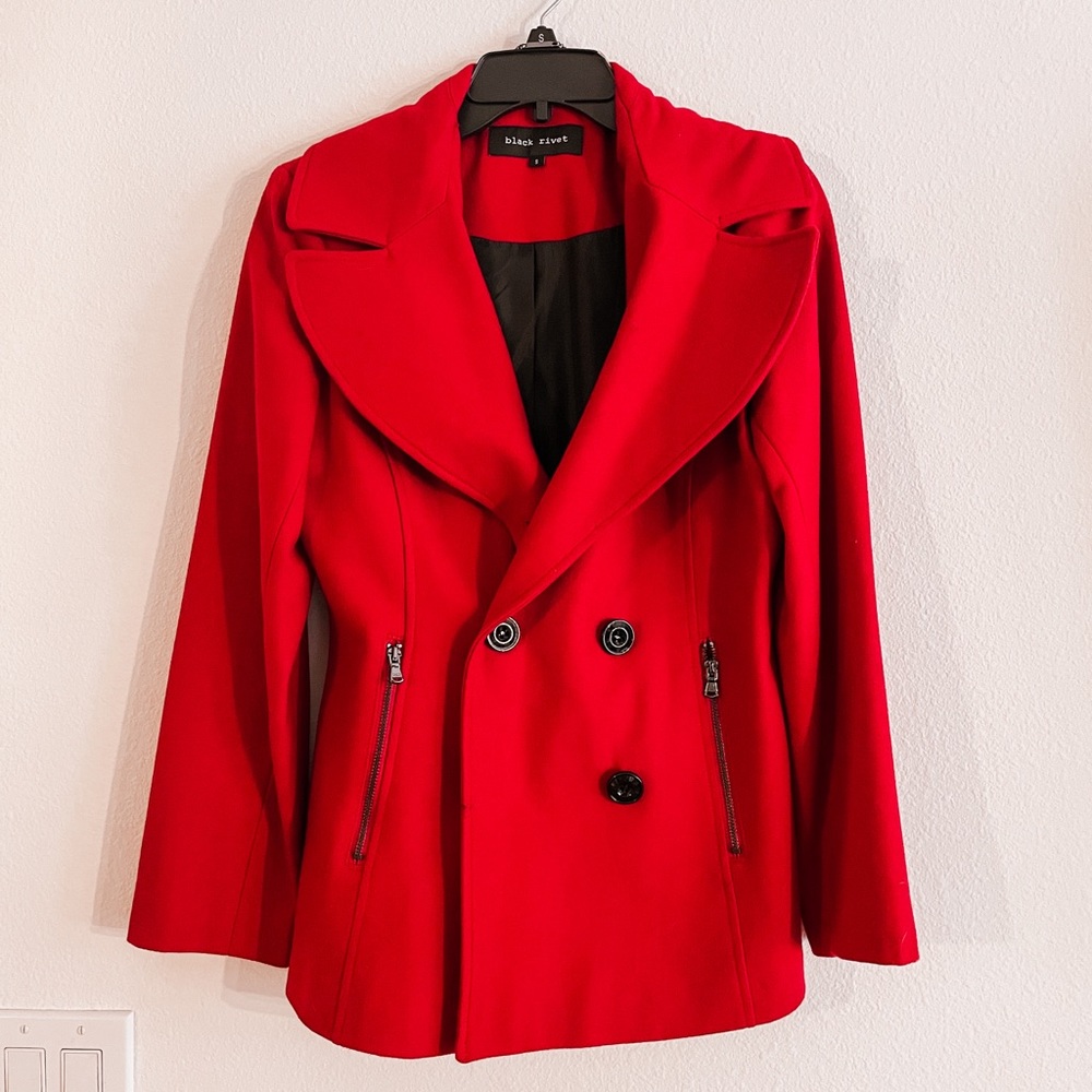 Red Pea Coat